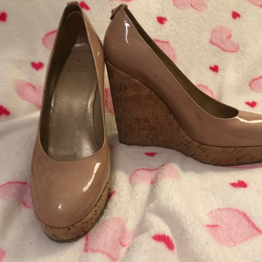 Stuart Weitzman wedge cork shoes